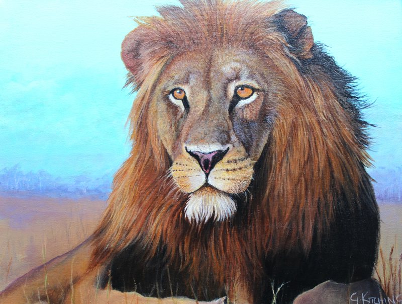 King of the Jungle, oil on canvas painting by George Kitching