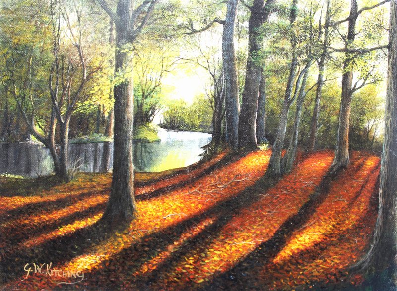 Sun Spots, acrylic on board painting by George Kitching